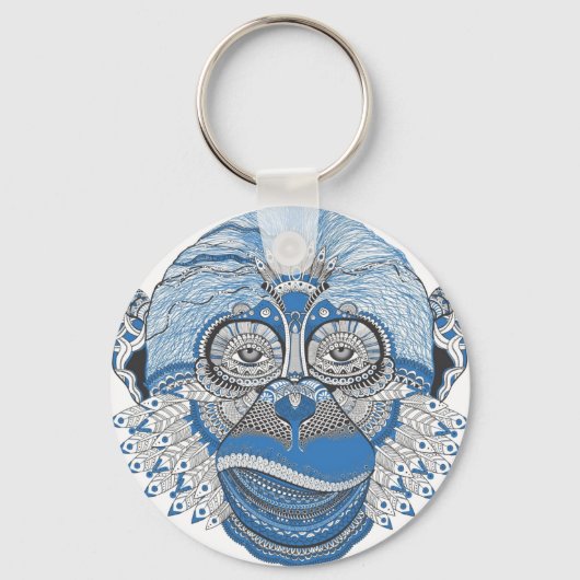 サル – ユニバーサル キーホルダー (正面)