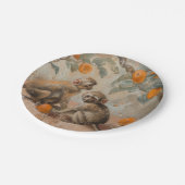 サル – ラウンド紙プレート ペーパープレート (アングル)