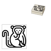 サル ラバースタンプ (押印)