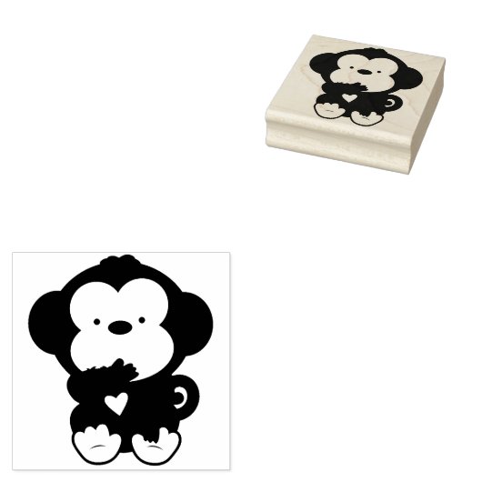 サル ラバースタンプ (押印)
