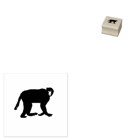 サル ラバースタンプ (押印)