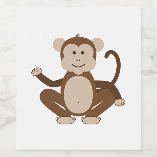 サル ワインラベル (シングルラベル)