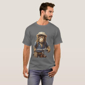 サル+動物+家族 Tシャツ (正面フル)