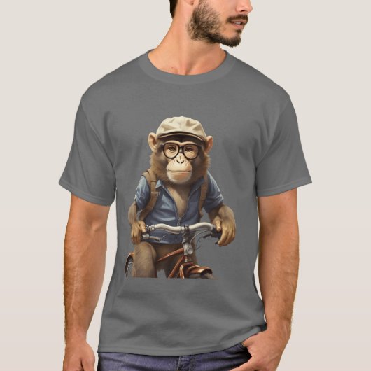 サル+動物+家族 Tシャツ (正面)
