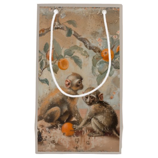 サル – 抱き枕 スモールペーパーバッグ (正面)