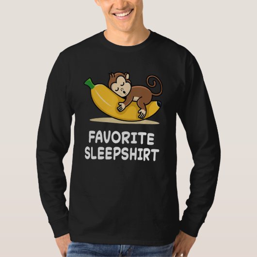 サル 猿 眠る 眠り パジャマ ルームウェア ナイトウェア N Tシャツ (正面)