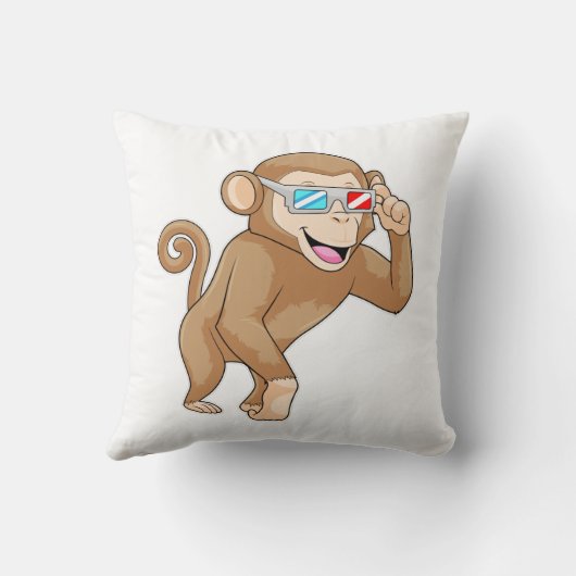 サル（眼鏡） クッション (裏面)