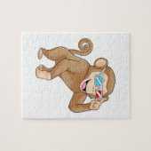 サル（眼鏡） ジグソーパズル (横)