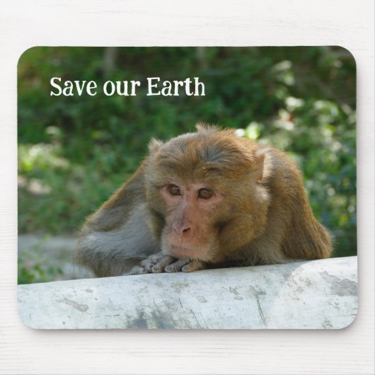 サル – 祖父 マウスパッド (正面)