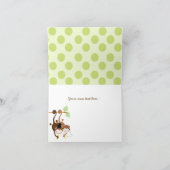 サル 結婚 カップル 感謝カード (内部)