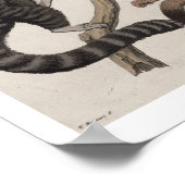 サル（色のリトボ） ポスター (角)