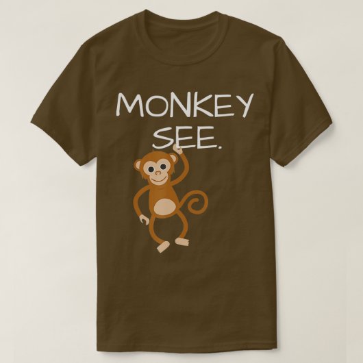 サルSee Monkey おもしろい Do Tシャツ (デザイン正面)