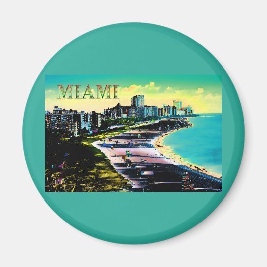 サレアルカラーズオブマイアミビーチフロリダ マグネット (正面)