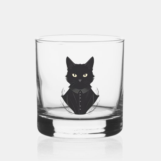 サレムが魅了した黒猫 ウイスキーグラス (正面)