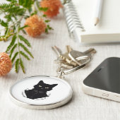 サレムが魅了した黒猫 キーホルダー (側面)