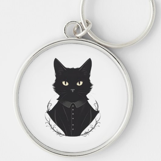 サレムが魅了した黒猫 キーホルダー (正面)
