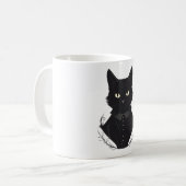 サレムが魅了した黒猫 コーヒーマグカップ (正面左)