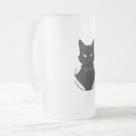 サレムが魅了した黒猫 フロストグラスビールジョッキ