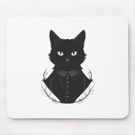 サレムが魅了した黒猫 マウスパッド (正面)