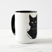 サレムが魅了した黒猫 マグカップ (正面左)