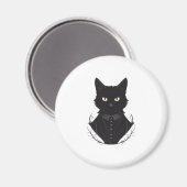 サレムが魅了した黒猫 マグネット (正面/裏面)