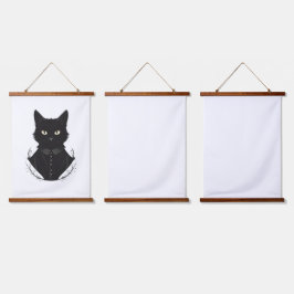 サレムが魅了した黒猫 吊り下げ型タペストリー