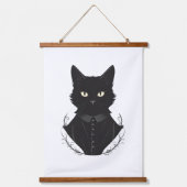 サレムが魅了した黒猫 吊り下げ型タペストリー (正面)