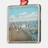 サレムのヤナギ桟橋の眺め メタルオーナメント (左)