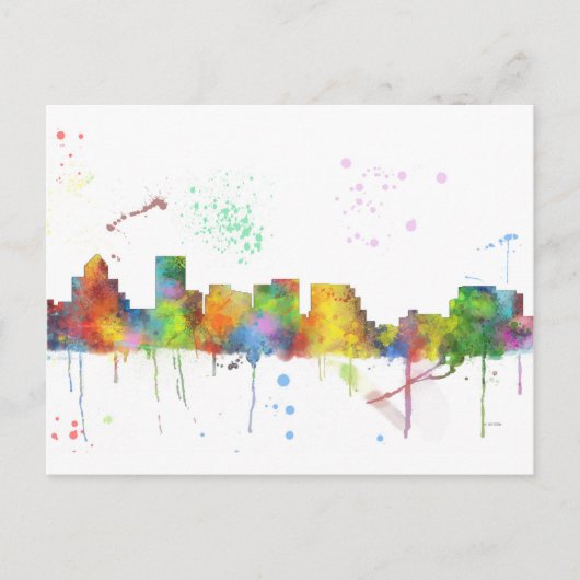 サレムオレゴンのスカイライン ポストカード (正面)