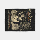 サレムブッククおもしろいシッシュハロウィン不気味レア フリースブランケット (正面(横))