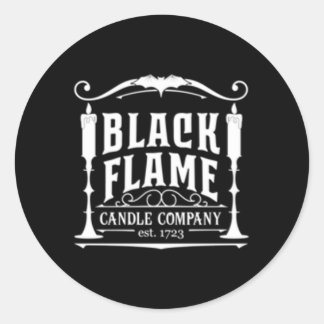 サレムブラックフレイムキャンドルカンパニーエスト1723ハロウィー ラウンドシール