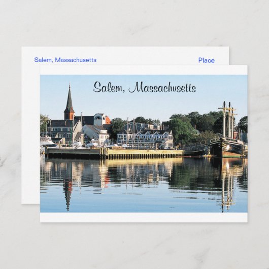 サレムマサチューセッツ州マリーナポストカード ポストカード (正面/裏面)