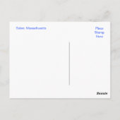 サレムマサチューセッツ州マリーナポストカード ポストカード (裏面)