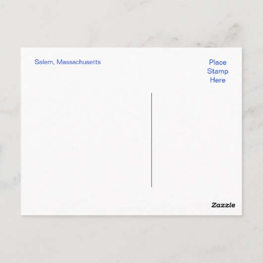 サレムマサチューセッツ州マリーナポストカード ポストカード (裏面)