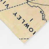 サレムマサチューセッツ(1866年)のヴィンテージ1692の地図 フリースブランケット (角)