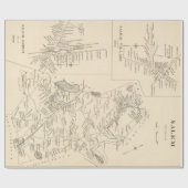 サレムマサチューセッツ(1892年)のヴィンテージの地図 ラッピングペーパー (フラット)