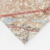 サレムマサチューセッツ(1942年)のヴィンテージの地図 フリースブランケット (角)