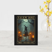 サレム1692彼ら恋しく思は1ハロウィーンの魔女 カード (黄色い花)