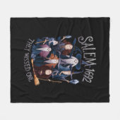 サレム1692彼ら恋しく思は1ハロウィーンの魔女 フリースブランケット (正面(横))