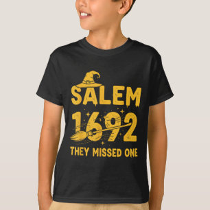 サレム1692彼ら恋しく思は1ハロウィーンサレム魔女W Tシャツ