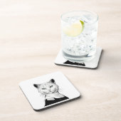 サレム，ハロウィーン，魔女猫，ゴシック美術，神秘的 コースター (右側)