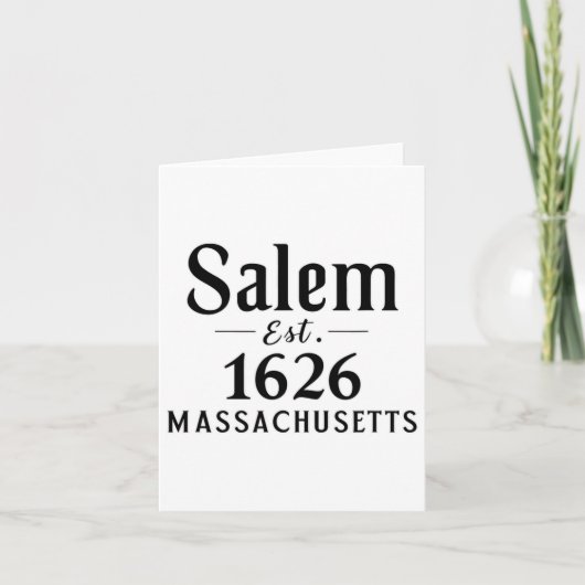 サレム・マシュセッツ・エスト。1626ハロウィーン秋秋 カード (正面)