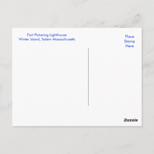 サレムMAベイフォートピックアッカーリングライトハウスポストカード ポストカード (裏面)