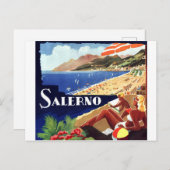 サレルノイタリアン、リビエラ、イタリア、ヴィンテージ、旅行 ポストカード (正面/裏面)