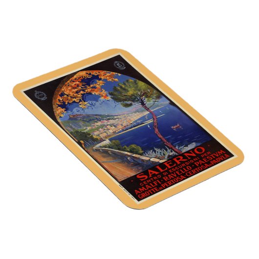 サレルノイタリアヴィンテージ夏期旅行広告 マグネット (右側)