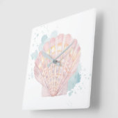 サレントコーストシェル スクエア壁時計 (傾斜)