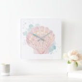 サレントコーストシェル スクエア壁時計 (ホーム)