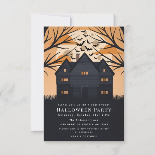 サレ不気味ムウィッチハウスハローウィンパーティ 招待状 (正面)