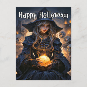 サレ威厳のあるム魔女 ハッピーハローウィン ポストカード
