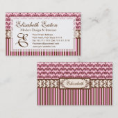 サロビクトリアンンワイルドエレガントウェスト女性のカーボーイダマスク 名刺 (正面/裏面)